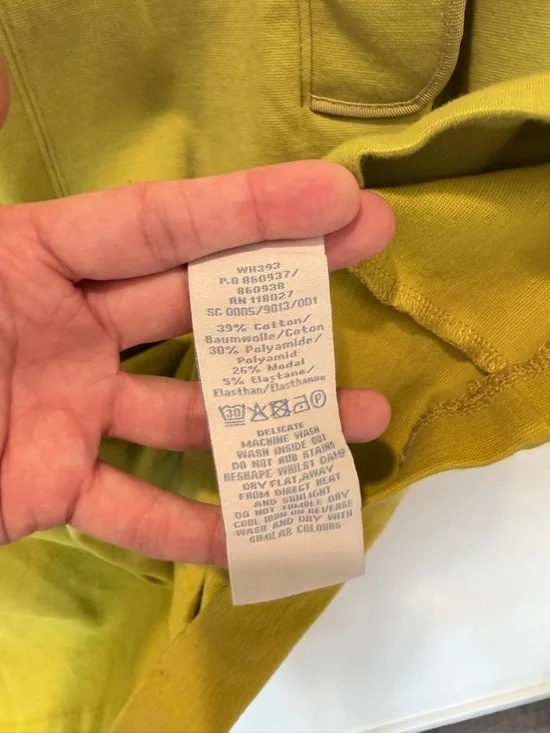 Boden Carolyn Ponte Jersey Dress 16 Lime Green Mod 60s Retro Shift Midi Pockets - Picture 8 of 8